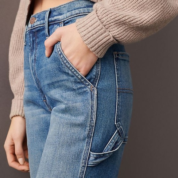 MOTHER Ultra High-Rise Straight Utility Jeans - Picture 4 of 11